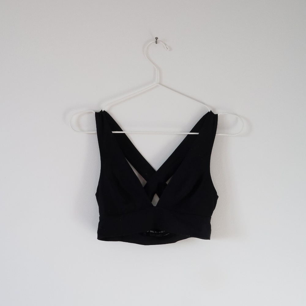 Aerie Sunny Black Bralette - XS